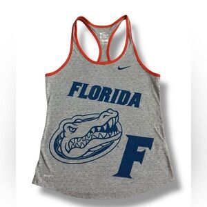 Nike Women's Gray and Orange Florida Tank Top size M